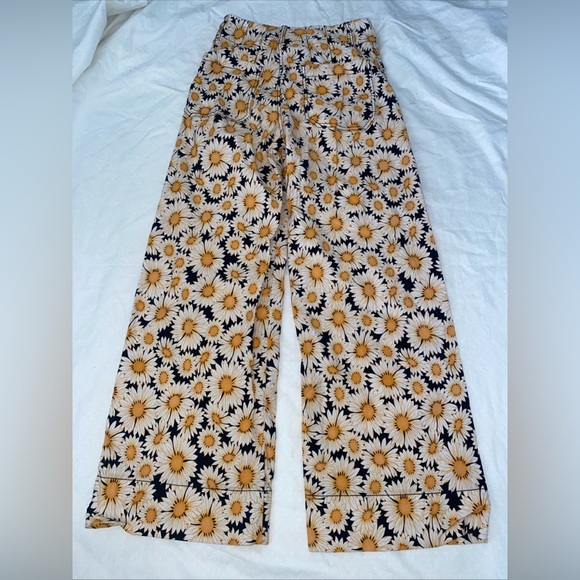 Anthropologie Maeve Size 25 The Colette Crop Wide-Leg Pants Daisy Print - Picture 7 of 10